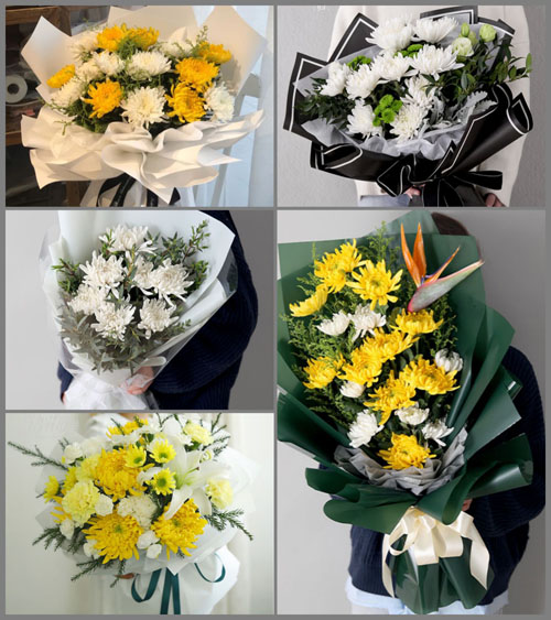 贵州六盘水六枝特区木岗镇小黄桶村白事花束代送